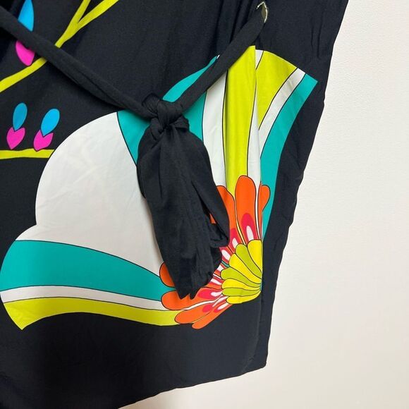 New Trina Turk Swimsuit cover up for Poolside Beach Front Tie Belted Sz S - Picture 4 of 6